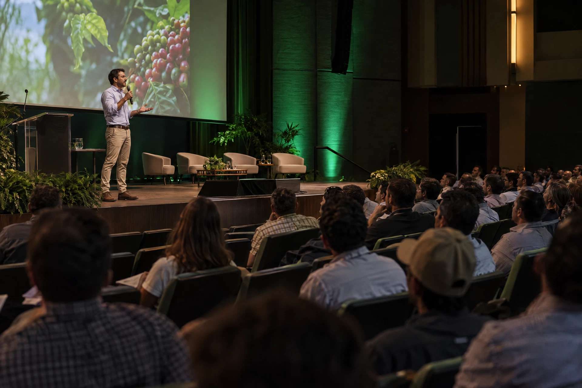 Apresentação técnica em congresso de cafeicultura